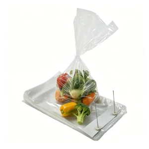 China Custom Side Gusset HDPE Plastic Bag with Gravure Printing Clear Heat Seal Custom Logo for Vegetable and Bread Packaging