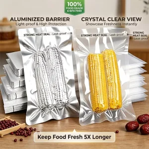 China Factory 3 Side Heat Seal Proof Aluminium Pouch Plastic Packaging Sealer Pack Vacuum Sealable Mylar Bag Aluminum Foil Bags