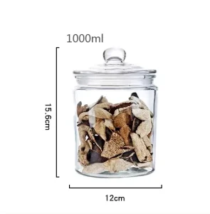 China Factory Direct High Quality Lead-Free 1000ml 2000ml Glass Jars Food Grade Storage Lids for Kitchen & Party Occasions