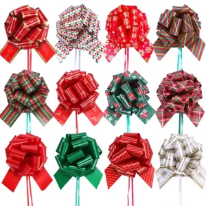 Christmas Colorful Gift Package Ball Ribbon Pull Bow with Lace for Gift Package for Food & Industry
