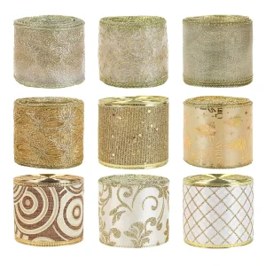Christmas Decoration Ribbons Silk Satin Ribbons Gift Ties Gift Box Ties Festive Atmosphere Setting Supplies Colored Ribbons