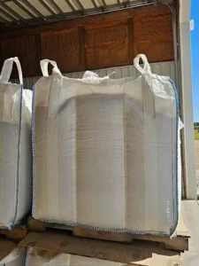 Circular Design Breathable PP Woven FIBC Jumbo Bag Ton Bag 1000kg Flat Bottom Top Filling Spout Bulk Bag
