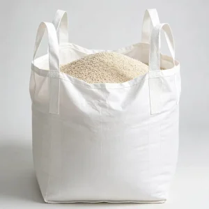 Circular Woven PP Bulk Bag Top Open Bottom Flat FIBC Sand Gravel Cement Packing Breathable Jumbo T Ton Bag