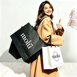 Classic Cosmetics Gift Bag White Kraft Paper Customizable Promotion Supermarket Exhibition Gift Shopping Printed Logo