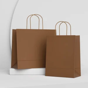 Classic Promotion Brown White Kraft Paper Bags for Supermarket Retail Durable Reusable