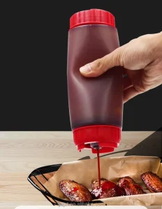 Classic Style BPA Free Food Grade PE Plastic Sauce Squeeze Bottles Circle Shape Twist Lid Kitchen Use for Spice