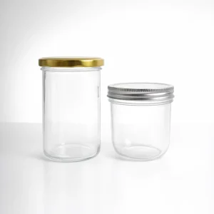 Clear Elegant Fresh Airtight Glass Empty Bottles Food Safe High Temperature Resistant Glass Jam Jar for Food Storage
