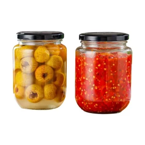 Clear Empty Seal Glass Storage Jar with Screw Mouth Aluminum Lid 195ml 240ml Capacity Custom Printing Available