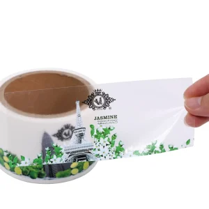 Clear Logo Sticker Paper Rolls Personalized Vinyl Adhesive Film