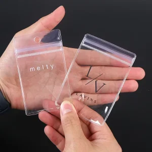 Clear PVC Jewelry Ziplock Bags Anti Oxidation Resealable Plastic Pouches for Bracelet Necklace Earring Storage and Packaging