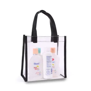 Clear PVC Tote Bag Stadium Approved Waterproof Reusable Shopping Bag Large Capacity for Concert Picnic Beach Grocery Unisex