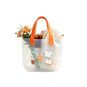 Clear Plastic Waterproof Tote Bag Transparent Shopping Bag