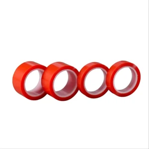 Clear Polyester Film Strong Acrylic Adhesive Double Sided PET Tape With Red Liner Release Paper Masking Accept