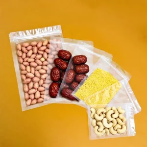 Clear Resealable Zipper Bags Thickened Transparent Plastic Zip Lock Packaging Bags for Nuts Dried Fruits Small Food Storage