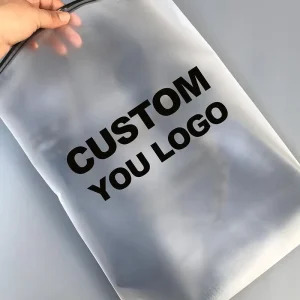 Clothes Packing Bags 9×12 Inch Custom Frosted Zipper Plastic Bags for Clothing T Shirt Bag
