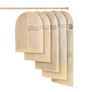 Clothing Dust Cover Hanging Pocket Clothing Dust Cover Suit Hanging Long Down Jacket Household Coat Bag Transparent