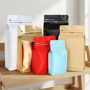 Coffee Bags 0.5 Lb Kraft Paper Bags Plastic Coffee Bags with Valve Stand up Coffee Pouches for Coffee Bean Storage Pouches