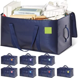 College Dorm Extra Large Moving Tote Bags Reusable Foldable Waterproof Heavy Duty Multipurpose Storage Bags for Blankets Clothes