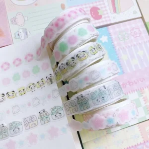 Colorful Acrylic Adhesive Sticker Cute Flash Film Decorative Hand Curtain Graffiti Tape with Matte Feel Single Sided Die Cut