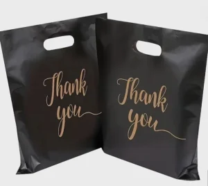 Colorful Custom Logo Waterproof Durable Shrink PE Shopping Bags Reusable Transparent Recyclable Bags for Supermarket Packaging