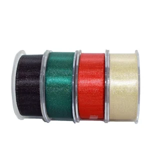 Colorful Decoration DIY Metallic Ribbon Custom Plain Color Printed Ribbon 1 Inch 2.5cm Width Gift Ribbon