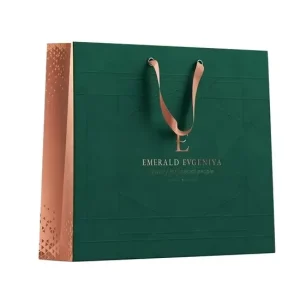 Colorful Kraft Paper Bags Luxury Wedding Jewellery Gift Packaging Shopping Paper Bag with Luxury Ribbon Handle