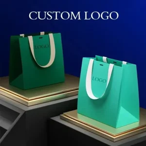 Colorful Kraft Paper Bags Luxury Wedding Jewellery Gift Packaging Shopping Paper Bag with Luxury Ribbon Handle