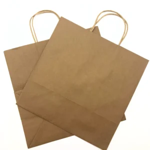 Colorful Kraft Paper Bags with Round Rope Handle Custom Logo and Size for Gift Shopping and Supermarket Promotion
