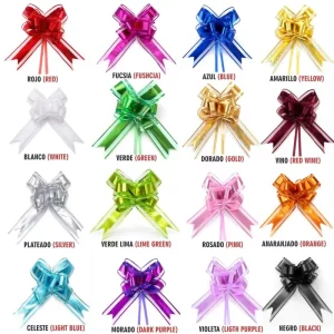 Colorful Organza Pull Bow Ribbon for Gift Wrapping Wedding Birthday Anniversary Party Decoration