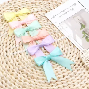 Colorful Small Satin Ribbon Bows for Chocolate Box Party Favor Decoration DIY Craft Gift Packaging Custom Bow