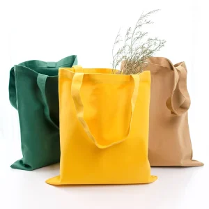 Colourful Black White Red Green Yellow Blue Purple Cotton Shopping Bag