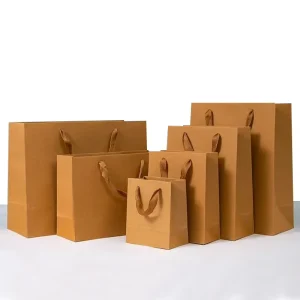 Commercial Supermarket Shopping Bag Clothing Store Jewelry Store Candle Classic Kraft Paper Gift Bag Handbag Custom Printed Logo