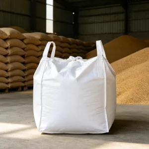 Conductive PP FIBC Bag Top Spout Bottom Flat Bulk Bag for Anti Static Chemical Powder Packing