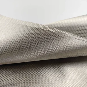 Conductive Soft Metallic Copper Nickel Yarn Dyed Waterproof Ripstop Faraday Fabric Cloth for Dress Clothing Curtain Canopy