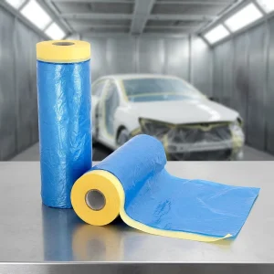 Corona Treated PE Masking Film with Adhesive Tape for Spray Paint Protection and Dust Prevention Use