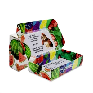 Corrugated Mailer Box Folders CMYK Full Printing UV Coating Matte Lamination Recyclable for Gift Clothing Packaging