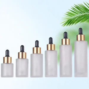 Cosmetic Essential Oil Bottles 20ml to 80ml Frosted Glass with Screw Cap Dropper for Skin Care Serums
