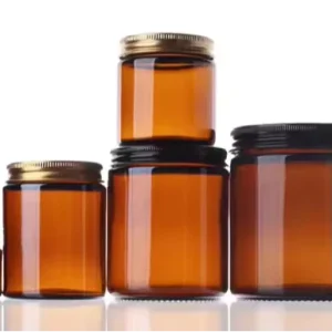 Cosmetic Jar Glass Packaging Clear Frosted Amber Blue Green Wide Mouth Screw Cap 5g 10g 15g 20g 30g 50g Cream Container Skin