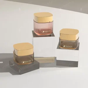 Cosmetic Jar for Face Cream Empty Glass Cosmetic Bottle With Lid for Lotion Customize Color Logo
