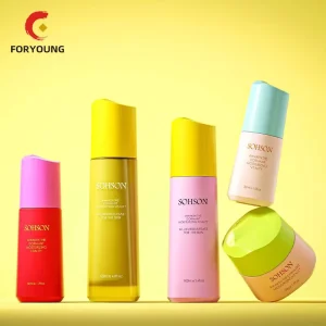 Cosmetic Packaging Bottle 30ml 50g 120ml Hair Oil Glass Bottles Thick Flat Shoulder Glass Cosmetic Packaging Glass Set