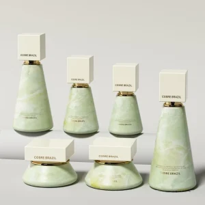 Cosmetics Glass Lotion Bottles 30ml 50ml 100ml Capacities Tapered Shapes with Screw Cap for Cream Packing Special shaped