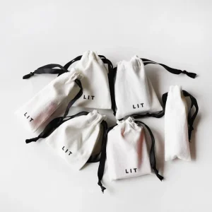 Cotton Canvas Drawstring Bag Custom Logo Jewelry Packaging Dust Pouch Gift Packaging Dust Pouches