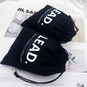 Cotton Canvas Handicrafts Dust Bag Organic Cotton Canvas Cosmetics Bag for Travel and Toiletry