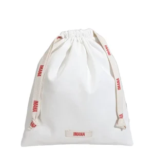 Cotton Drawstring Bag Custom Logo Beige 30*40 Round Bottom Cord Dust Bag for Handbag Coffee Beans Small Waterproof Canvas Purse