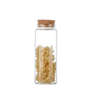 Creative 47mm Mouth Glass Bottle with Cork Stopper High Borosilicate Pill Vial for Storage