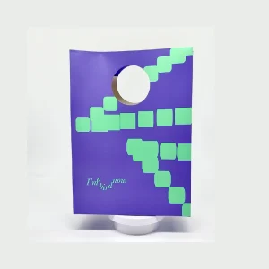 Creative Luxury Eco Friendly Durable Purple Paper Bag with Die cut Window Supermarket Promotion Snacks Candy Gift Packaging