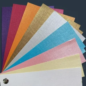 Cross Grain Textured Paper Shimmer Embossed Paperboard for Luxury Jewelry Gift Box and High-quality Catalog Covers