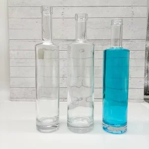 Crystal Premium Material 520ml Wine Glass Bottle Thick Bottom Cylinder Plain Neck Version for Ice Wine Rum Vodka Whisky Liquor