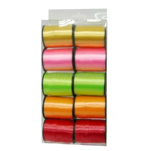 Curly Plastic Decoration Gift Packing Ribbon with Printing Patterns Fashion Design High Quality butterfly Printing Polypropylene