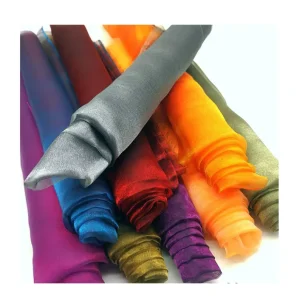 Custom 100% Polyester Organza Fabric Shiny Tulle Fabric High Quality Chiffon Fabric for Making Dress
